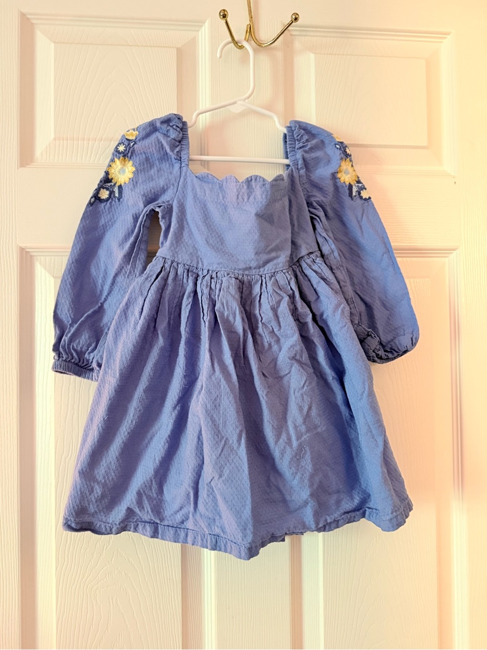 Rachel Zoe Periwinkle blue Textured Cotton Dress